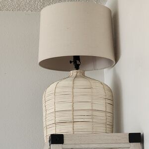 Cambria rattan table lamp large